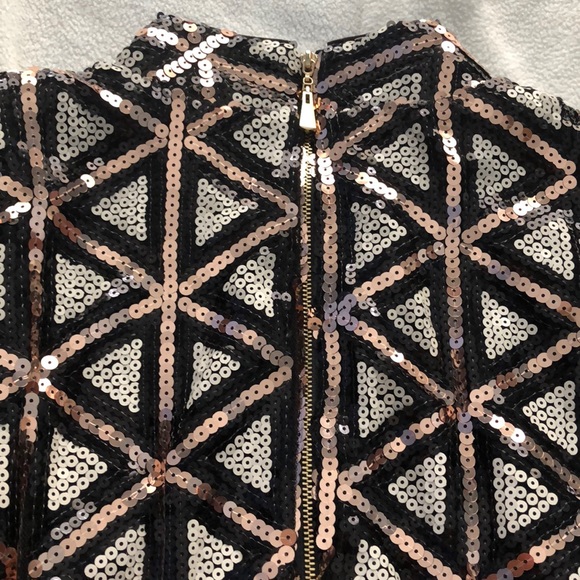 Lulu’s Rose Gold/White Sequin Dress - Picture 4 of 4